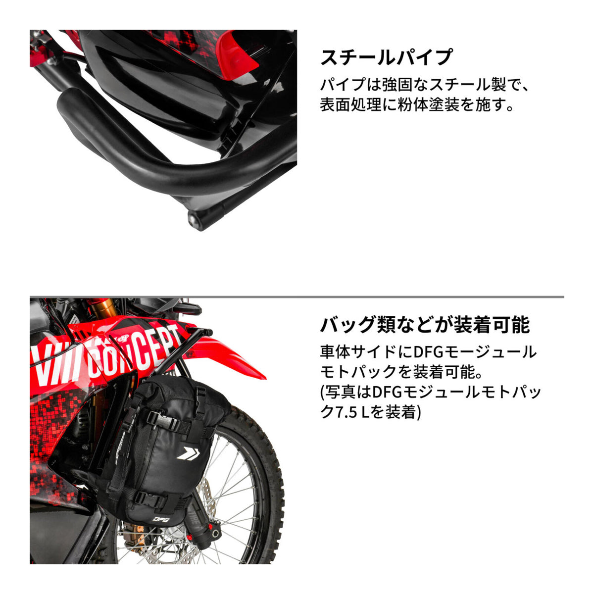 Zeta Pipe Tank Guard- Honda CRF250 Rally/S /CRF300 Rally '21-