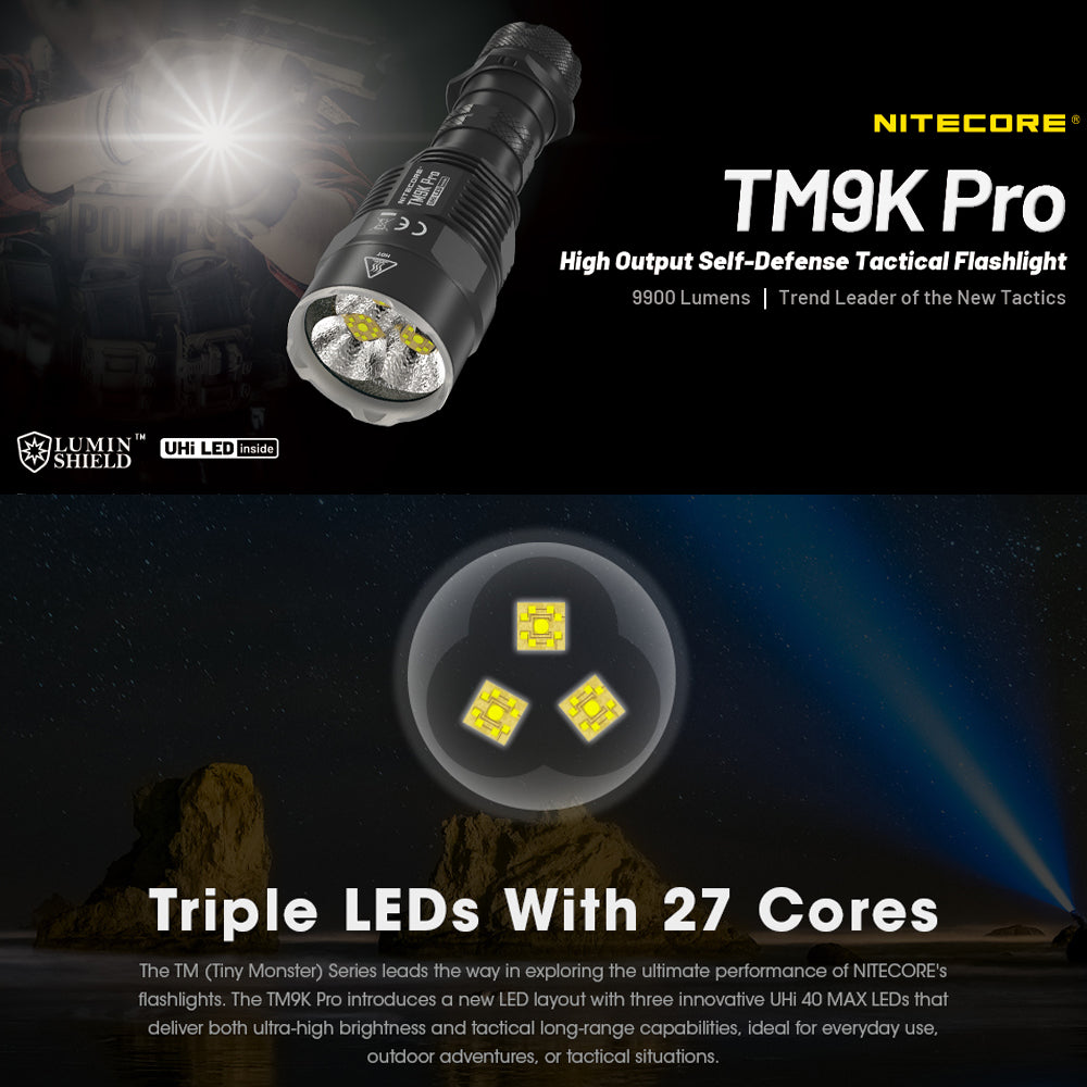 NITECORE TM9K PRO 9900 LUMEN USB-C RECHARGEABLE TORCH