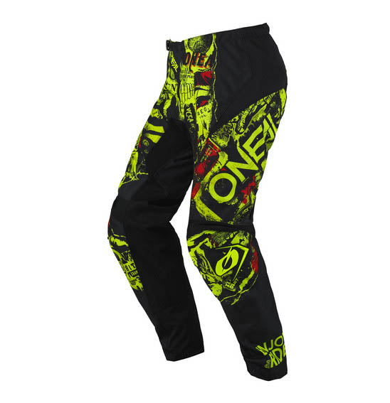 O'Neal Youth ELEMENT Attack Pant - Black/Neon Yellow