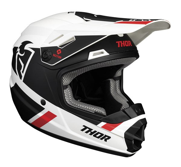 THOR MX SECTOR SPLIT YOUTH HELMET WHT BLK S22