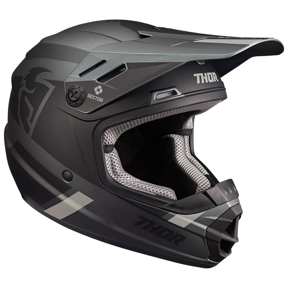 THOR MX SECTOR SPLIT YOUTH HELMET CHARC BLACK