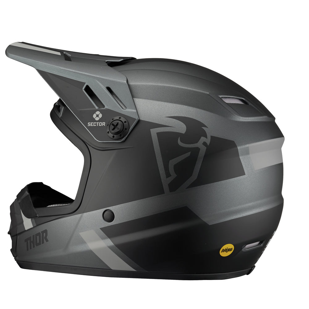 THOR MX SECTOR SPLIT YOUTH HELMET CHARC BLACK