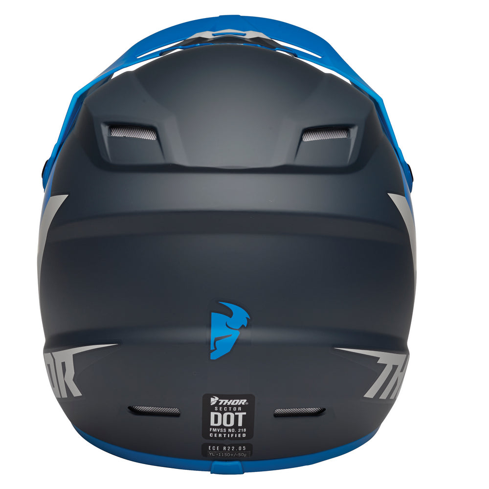 THOR MX SECTOR YOUTH HELMET CHEV BLUE LT GREY