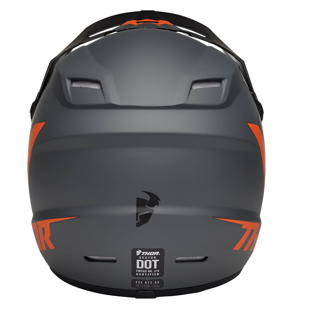 THOR MX SECTOR YOUTH HELMET CHEV CHARC ORANGE