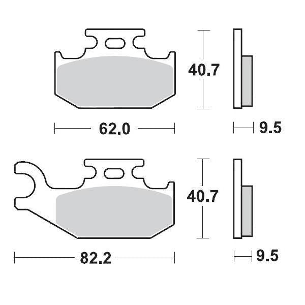 BRAKE PADS FRONT RIGHT MOTO MASTER PRO SINTERED CAN-AM OUTLANDER