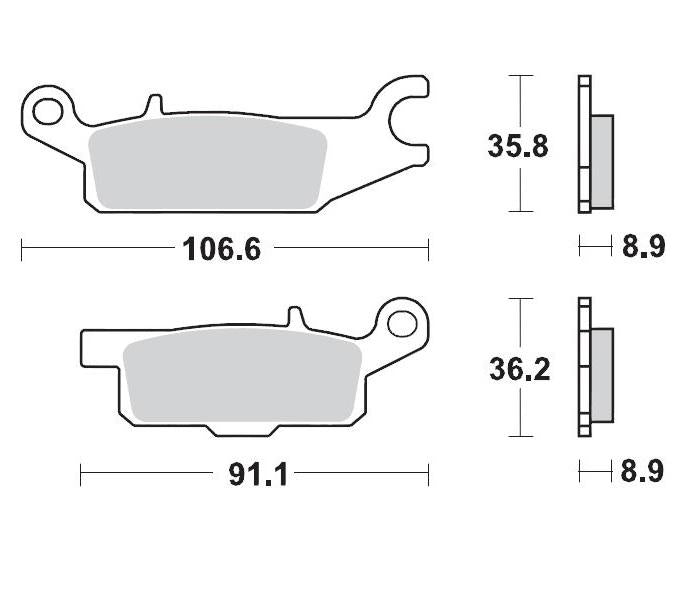 BRAKE PADS REAR MOTO MASTER YAMAHA GRIZZLY 09-11 GRIZZLY 700 07-14