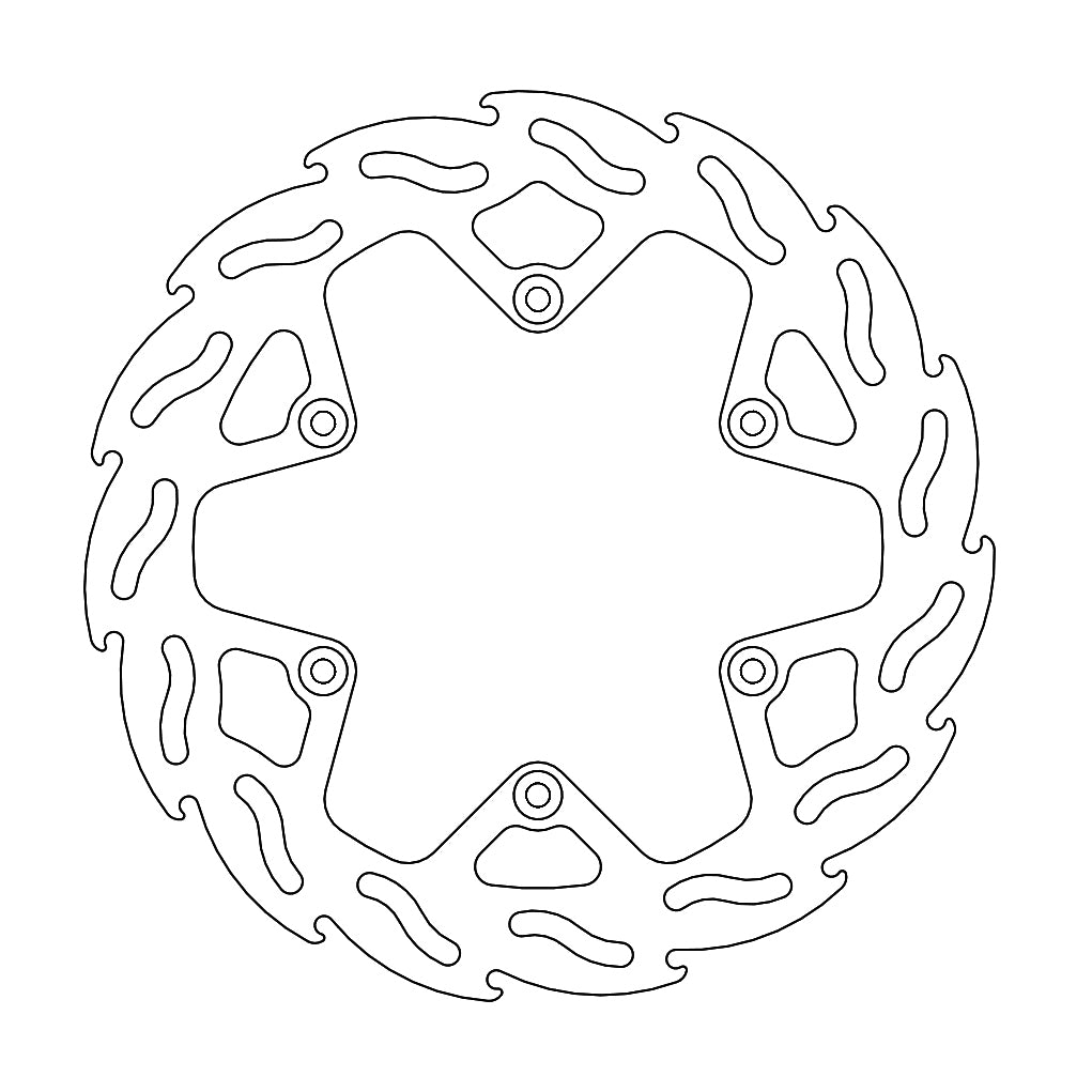 BRAKE DISC REAR MOTO MASTER FLAME YAMAHA YZ125 YZ250 YZ125X YZ250X YZ250FX WR250F WR450F 19-21