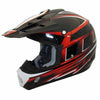 TH-TX12-BR-size - THH TX12 Black/Red #17 offroad/dirt helmet for adults and youth