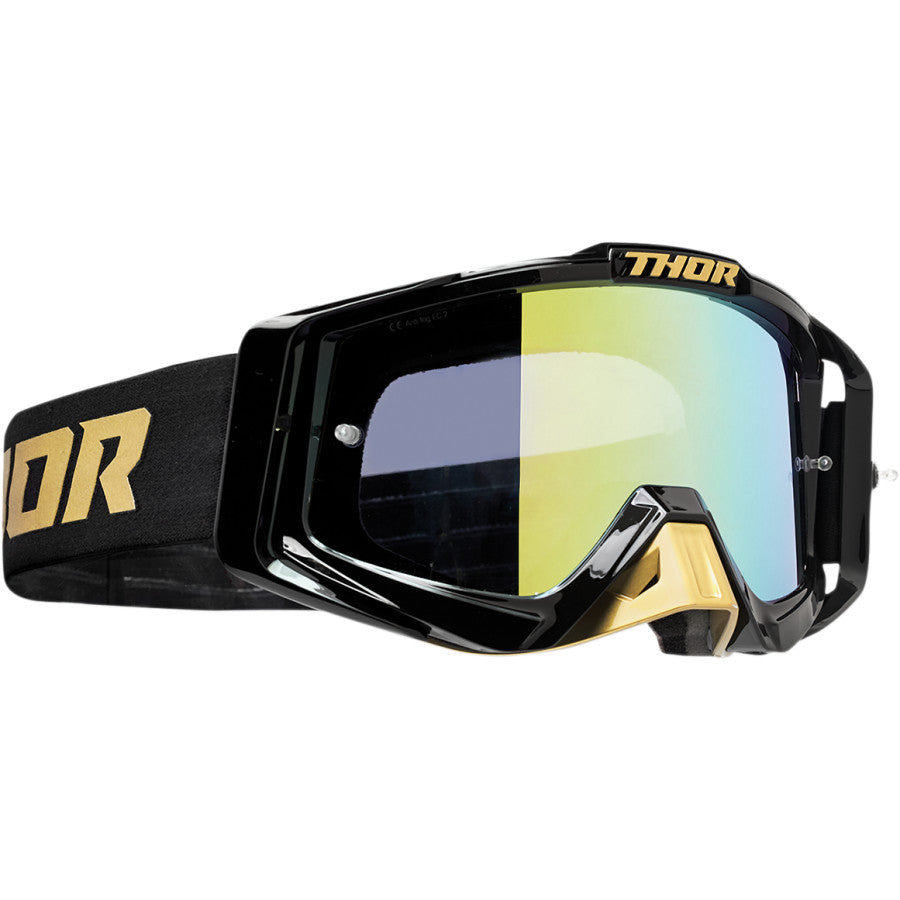 THOR MX GOGGLES S23 SNIPER PRO DIVIDE GOLD BLACK INCLUDES SPARE CLEAR LENS ##