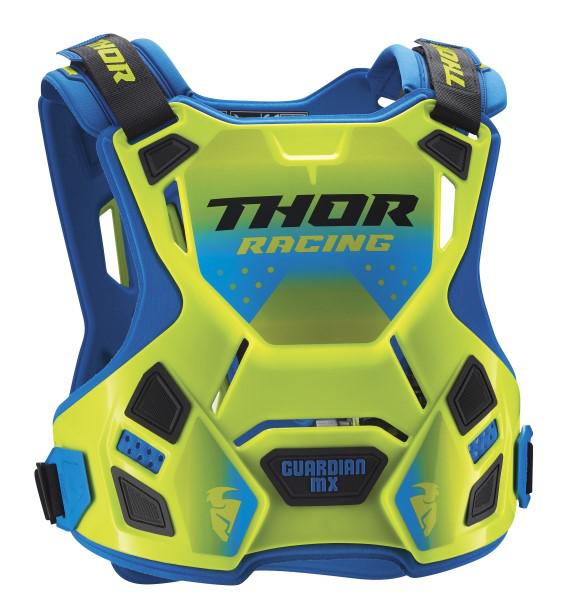 CHEST PROTECTOR THOR MX GUARDIAN MX ROOST S22 YOUTH 2XS XS FLURO GREEN BLUE ##