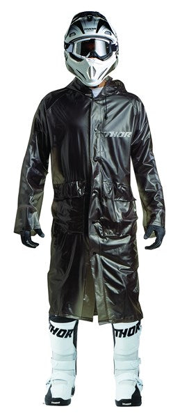 TRENCH COAT THOR MX EXCEL RAIN BLACK ONE FITS MOST