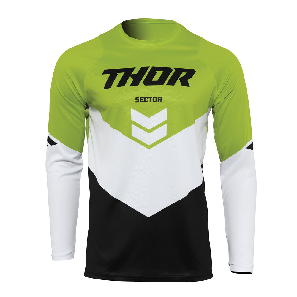 THOR MX JERSEY S22 SECTOR CHEVRON BLACK/GREEN