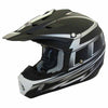 TH-TX12-BS-size - THH TX12 #17 Matt Black and Silver Grid offroad/dirt helmet for adults and youth