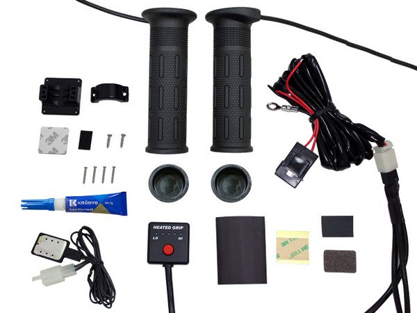 HOT GRIPS ATV: HEATHER WITH 5-STEP DIGITAL SWITCH SPEC: THUMBHEATER &GLUE 7/8+7/8 L:134MM,12A 35W