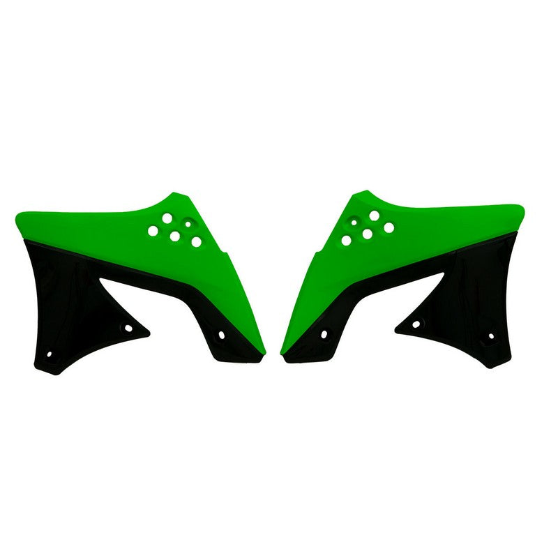 RADIATOR SHROUDS RTECH KX250F 09-12 GREEN BLACK
