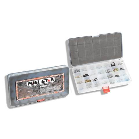 FUEL LINE OEM STYLE CLAMPKIT (112 TOTAL)4X FUELSTAR FUELLINE OEM REPLICA CLAMPS 28 SIZES,7-17MM I.D.