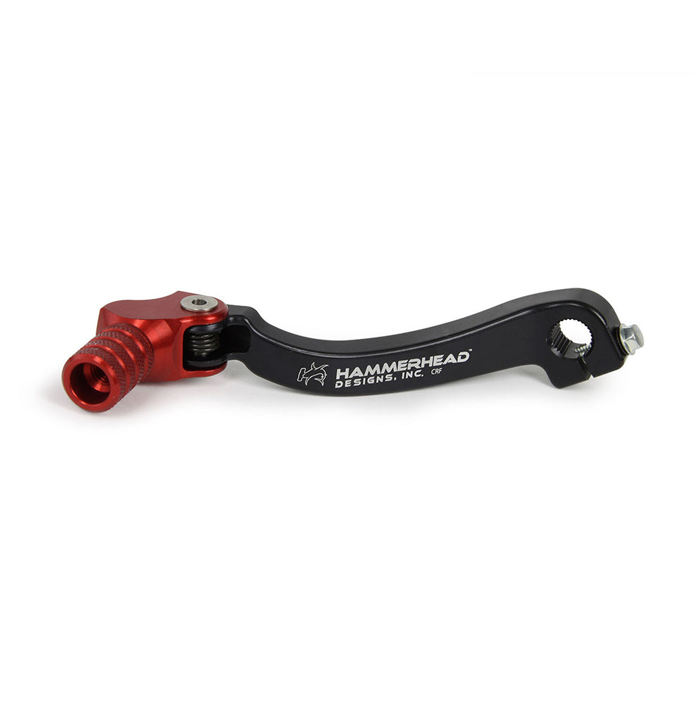 GEAR LEVER HAMMERHEAD WITH CUSTOMIZABLE KNURLED TIP BMW R1200GS 03-12 RED