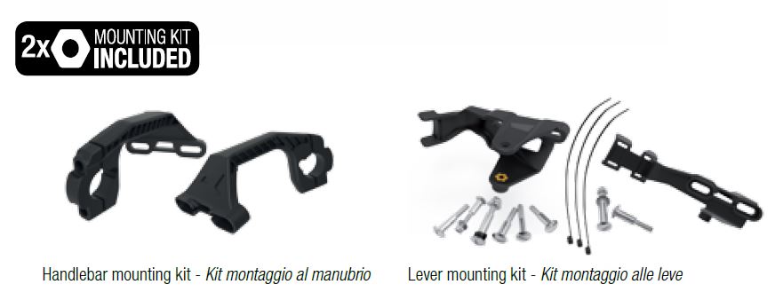 HANDGUARDS WITH MOUNTING KIT HP3 RTECH UNIVERSAL FITMENT BLACK LEVER AND HANDLEBAR OPTIONS INCLUDED