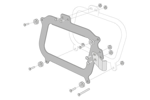 ADAPTOR TO USE SW MOTECH TRAX BOXS ON GIVI SIDE CARRIERS