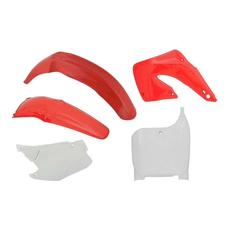 PLASTICS RTECH FRONT/REAR FENDERS SIDEPANELS RADIATOR SHROUDS&FRONT NUMBERPLATE HONDA CR125R CR250R