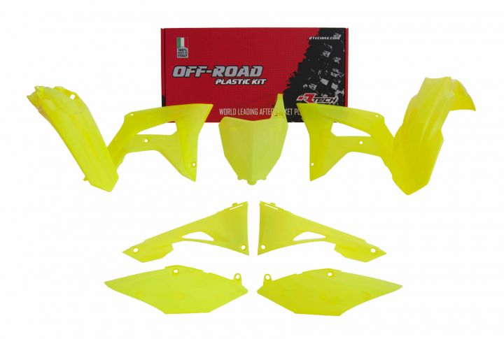 PLASTIC RTECH FRONT/REAR FENDER RADIATORSHROUD SIDEPANEL AIRBOX COVER&FRONT NUMBERPLATE CRF450R 250R