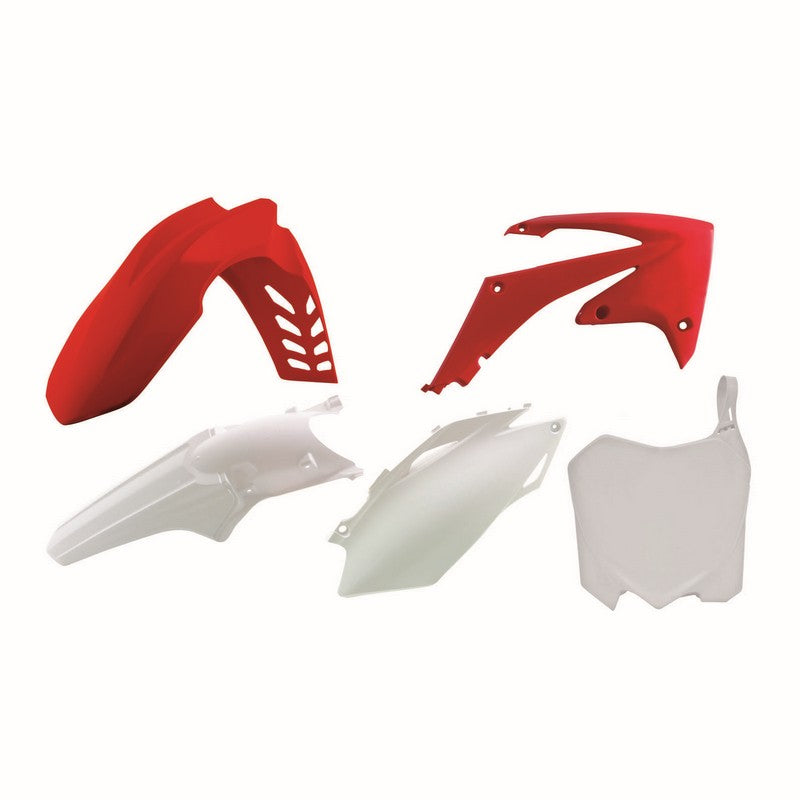 PLASTIC KIT RTECH FRONT &REAR FENDERS SIDEPANELS &RADIATOR SHROUDS &FRONT NUMBERPLATE CRF450R 250R