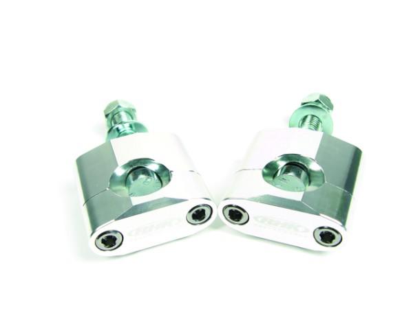 HANDLEBAR RHK RISER 35MM FOR STD BARS 22MM 7/8 12MM BOLT SILVER