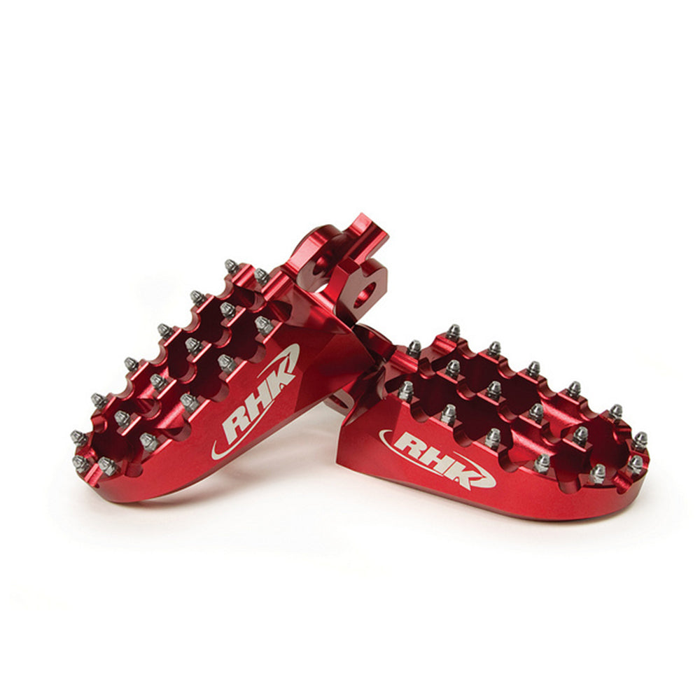 RHK PURSUIT FOOTPEGS HONDA CR125R CR250R CRF250R CRF250X CRF250RX CRF450R CRF450X CRF450RX 02-20 RED