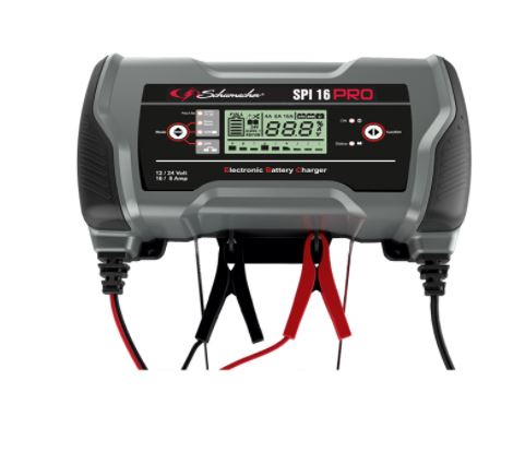 SCHUMACHER BATTERY CHARGER 12V-16AMP / 24V -8AMP FOR WET AGM LITHIUM LIFEPO4