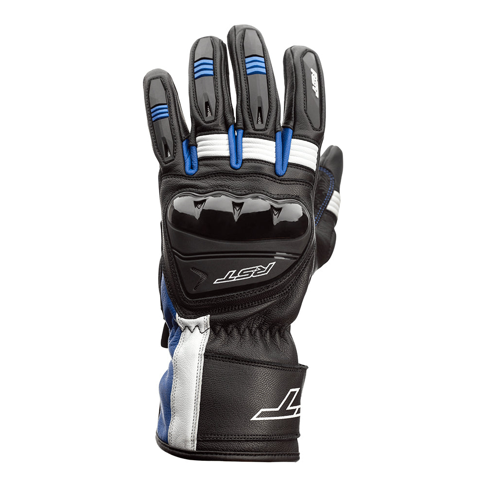 RST PILOT CE LEATHER GLOVE [BLACK BLUE WHITE] 2