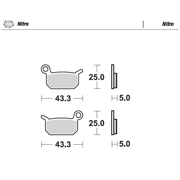 BRAKE PADS MOTO MASTER NITRO FRONT AND REAR FOR HUSQVARNA KTM REAR KTM