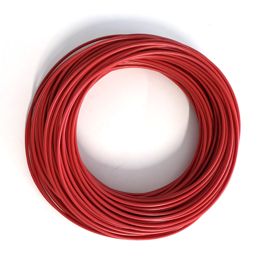 BIKER'S TOOLBOX 1MM SINGLE COLOUR WIRE -RED 30M ROLL