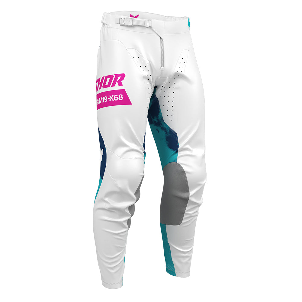 THOR MX PANT LAUNCHMODE FUTURA WHITE/AQUA