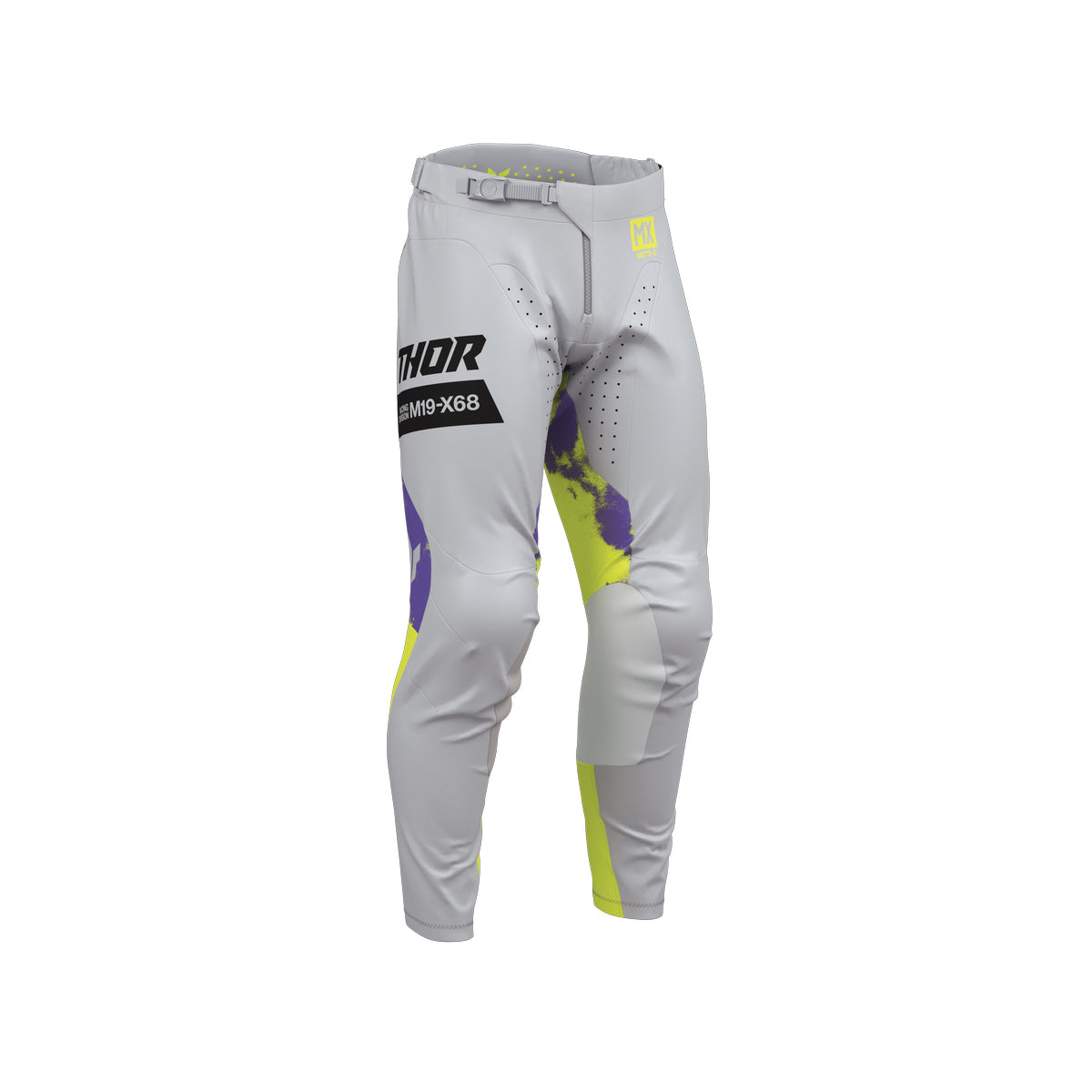 THOR MX PANT YOUTH LAUNCHMOD BLEACH GRAY/ACID