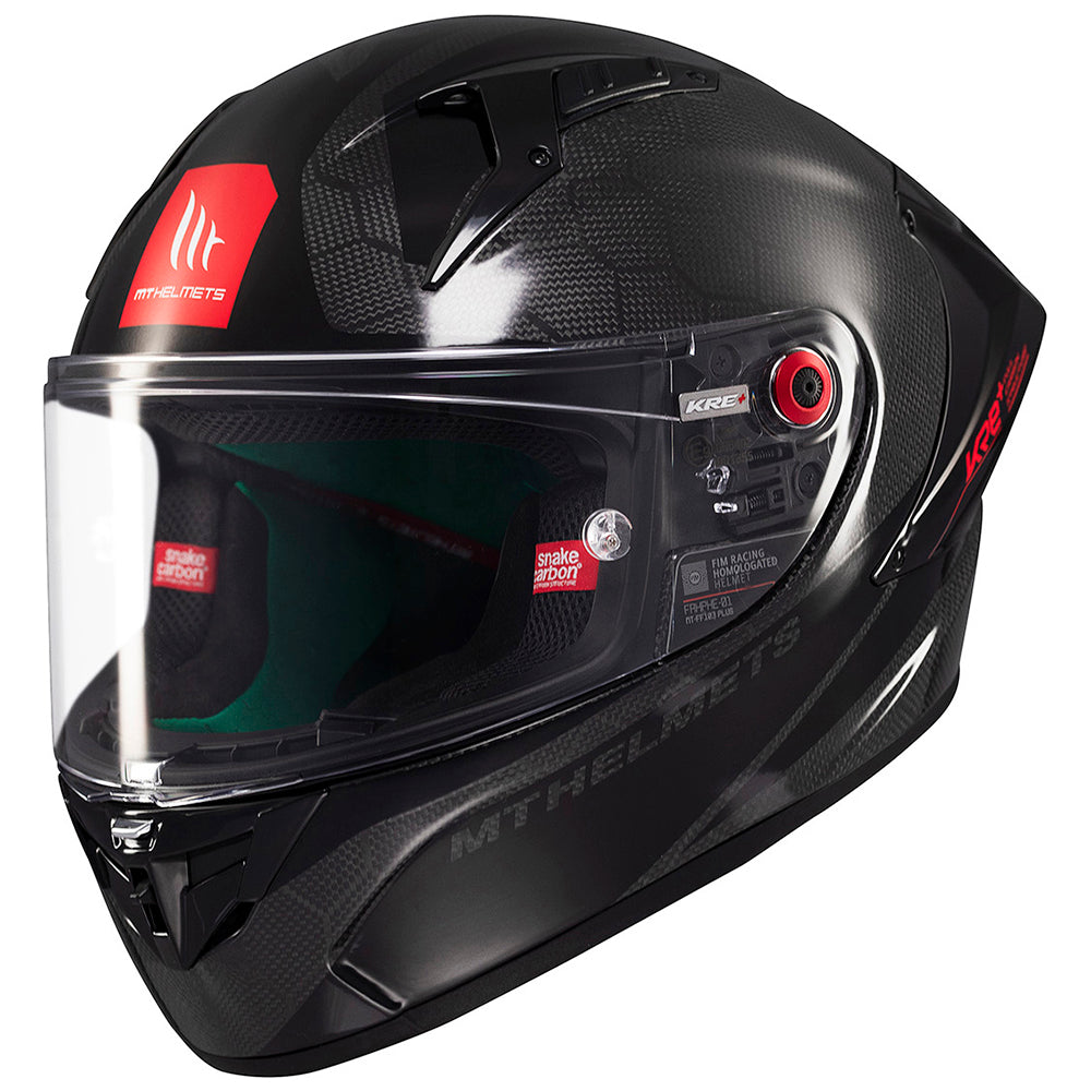 Mt Kre+ Mt Kre Snake Carbon MT Helmet KRE+ Carbon Solid Black