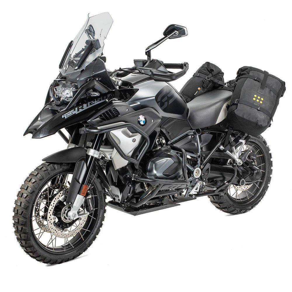 Bike fitted with the Kreiga OS-BASE and OS-Adventure Packs