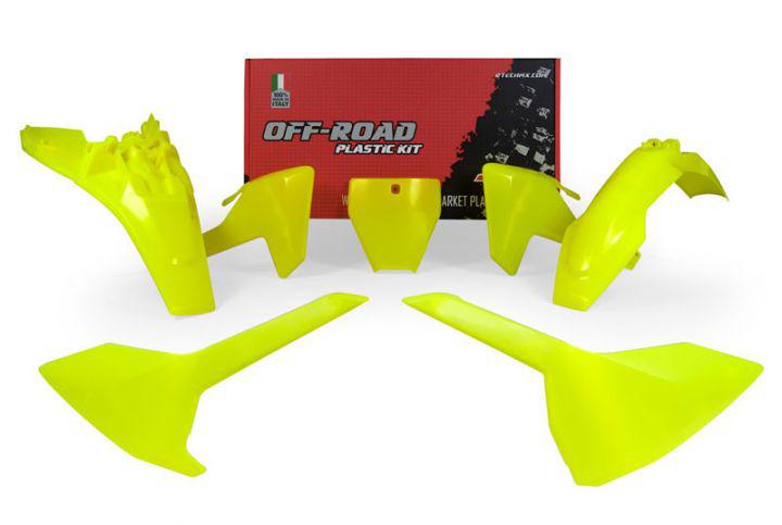 PLASTICS KIT RTECH 5 PIECE NEON YELLOW HUSQVARNA TC85 18-24