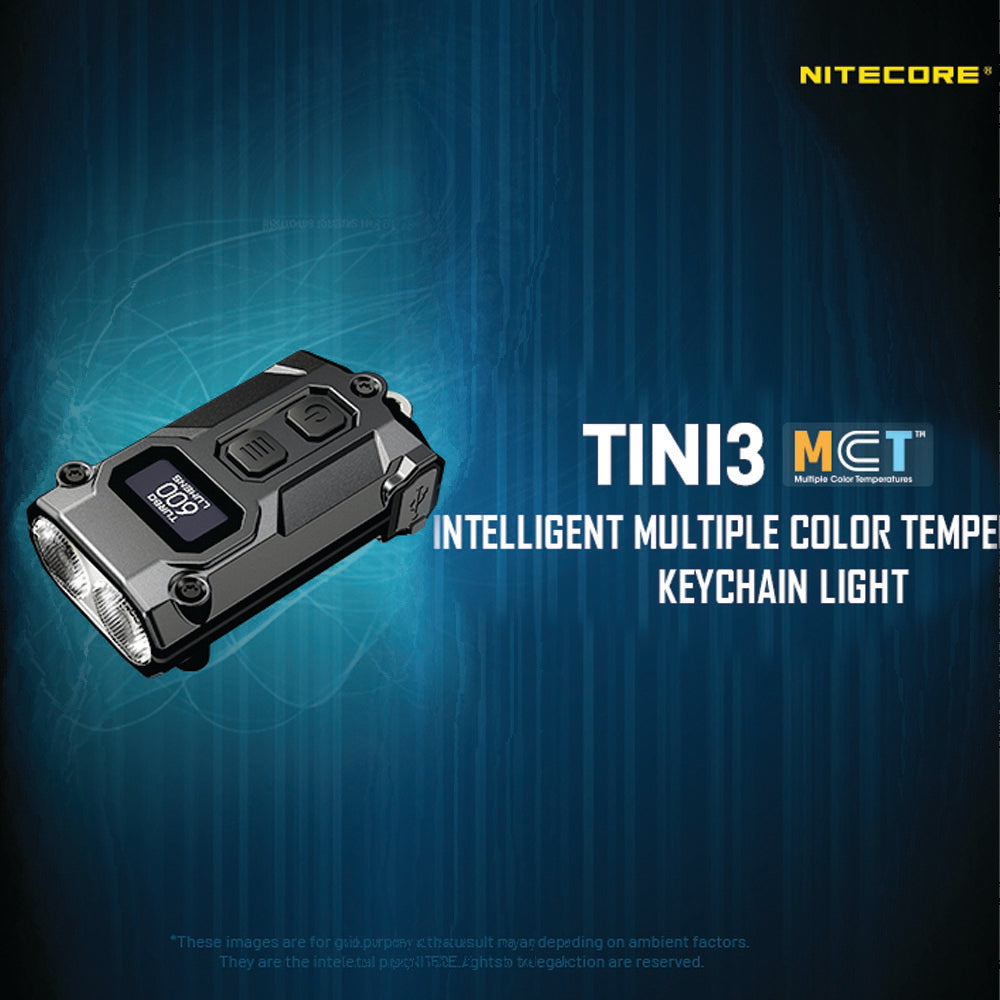 NITECORE 600 LUMEN USB-C RECHARGEABLE KEYCHAIN TORCH GREY