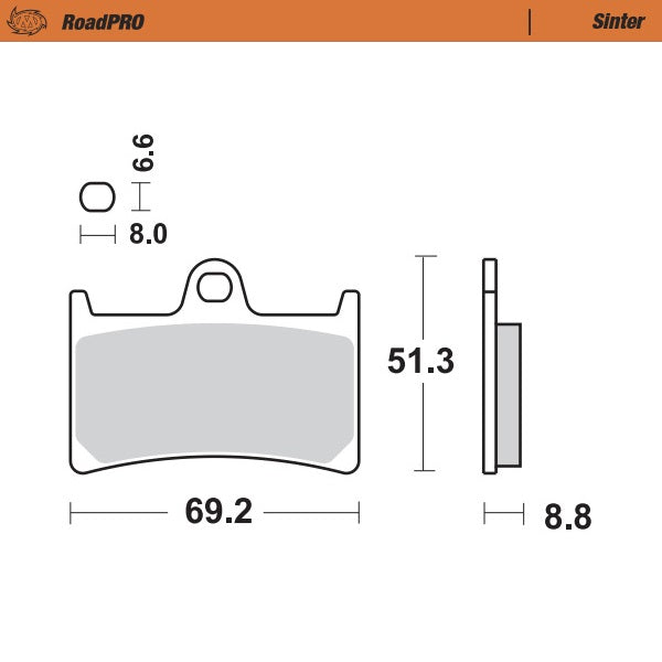 BRAKE PADS MOTO MASTER FRONT ROAD PRO SINTERED YAMAHA