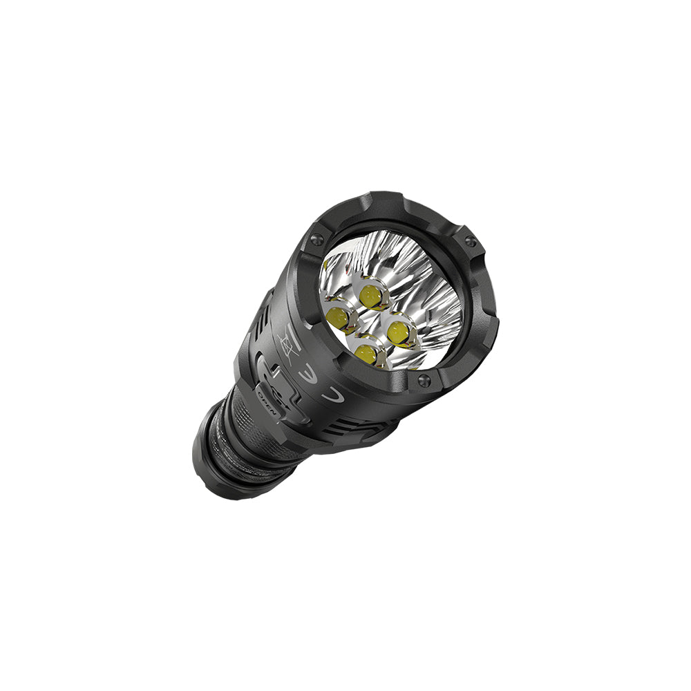 NITECORE RECHARGEABLE TACTICAL LED TORCH 4000 LUM WITH CERAMIC-TIPPED STRIKE BEZEL