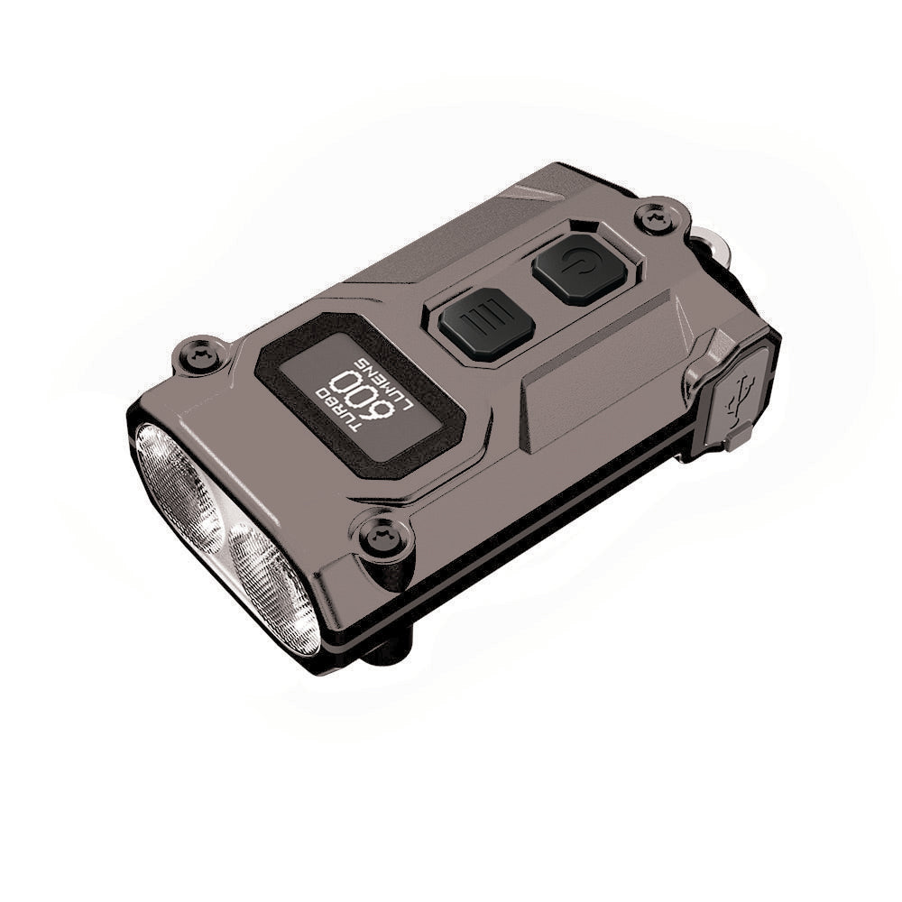 NITECORE 600 LUMEN USB-C RECHARGEABLE KEYCHAIN TORCH GREY