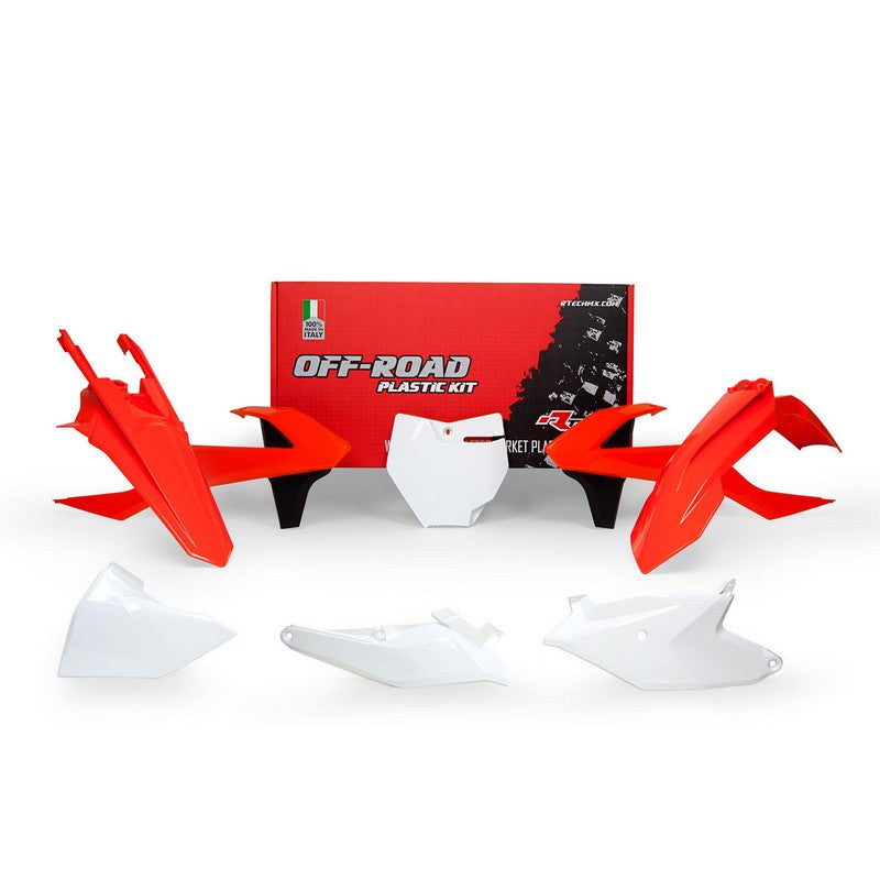 PLASTICS KIT RTECH 6 PIECE OEM COLOURS (RED/WHITE) KTM 85 SX 18-24