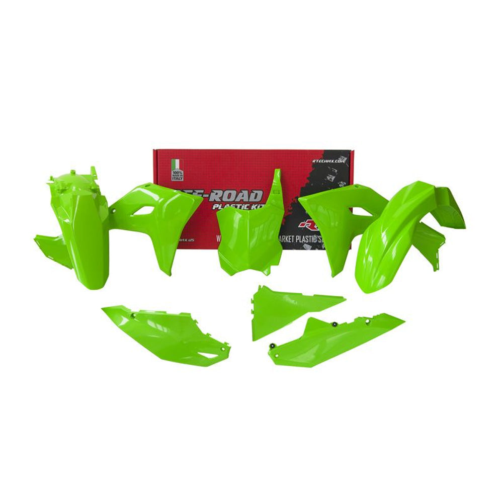 PLASTICS KIT RTECH 5 PIECE NEON GREEN KAWASAKI KX250 KX250X KX450F KX450X