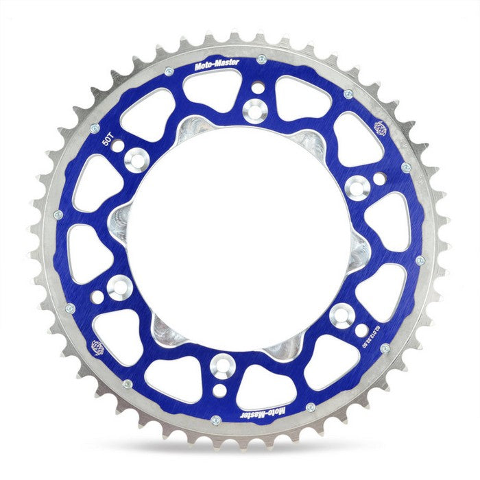 SPROCKET REAR MOTO MASTER FUSION DUAL RING 49T BLUE YAMAHA TTR WR YZ