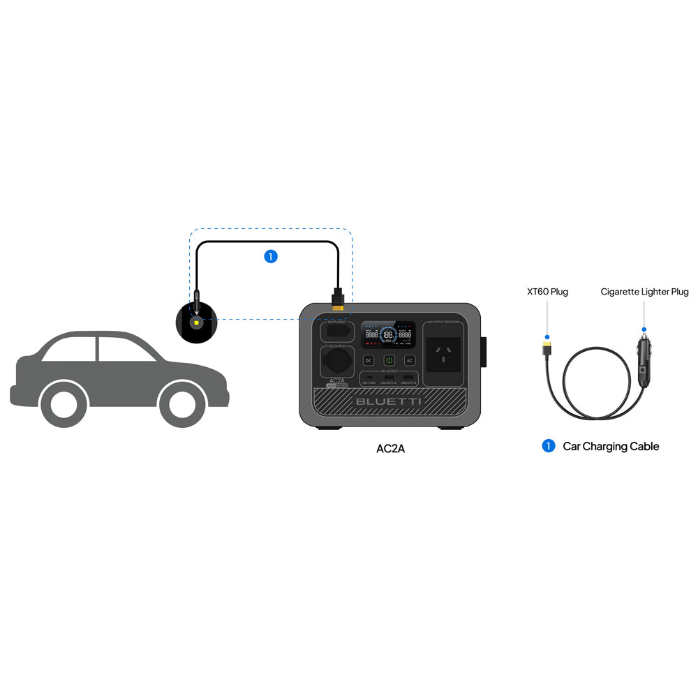 BLUETTI XT60 CAR CHARGING CABLE