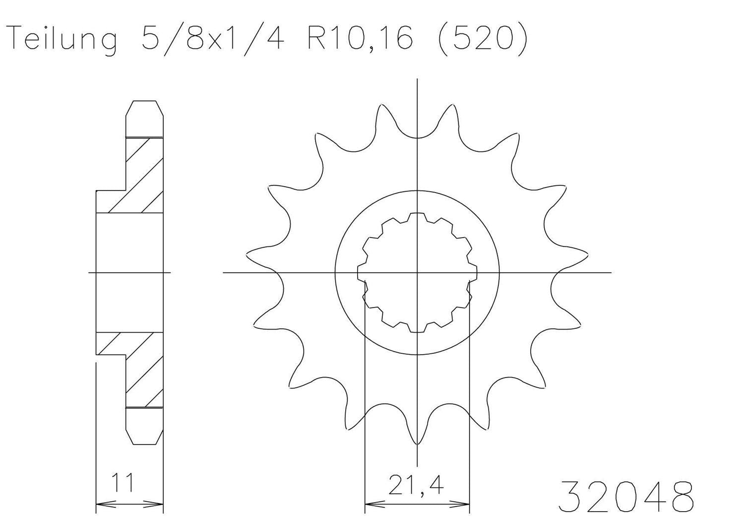 SPROCKET FRONT MOTO MASTER STEEL 13T HUSQVARNA CR SM SMR SMS TC TE TXC WR