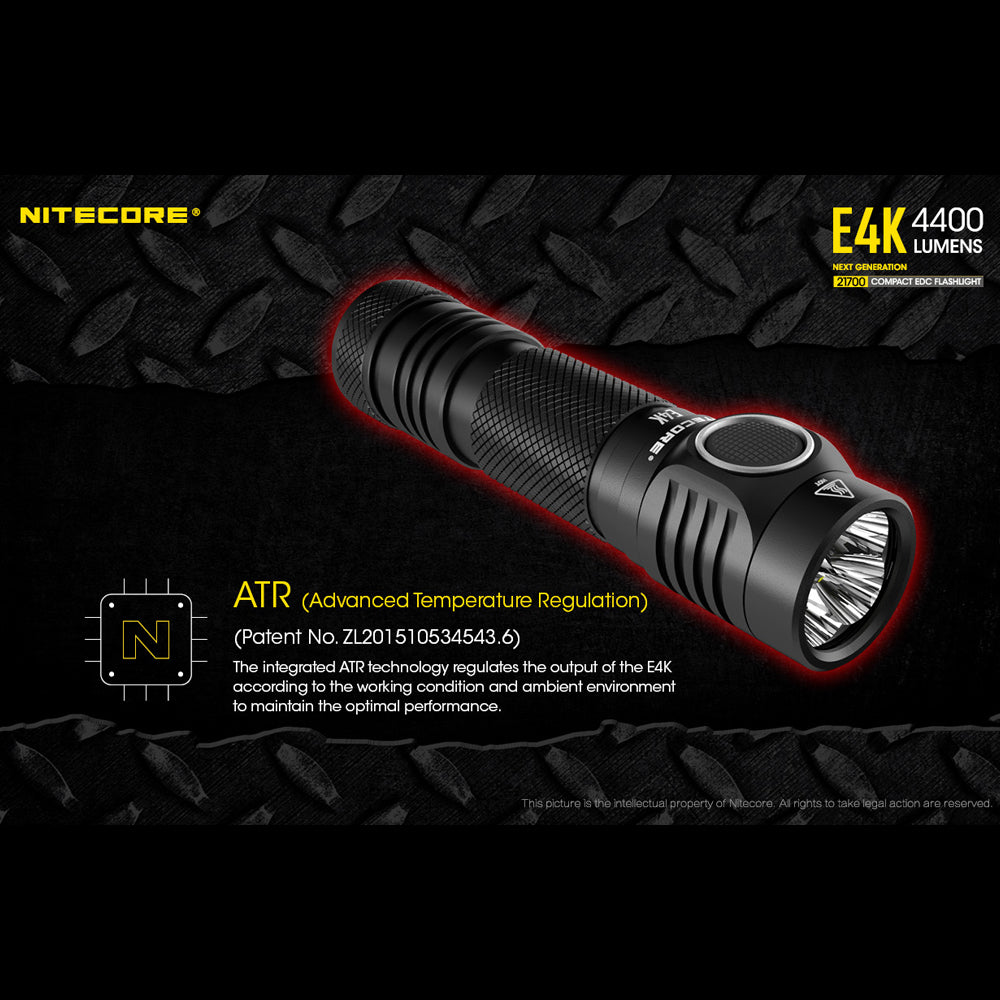 NITECORE E4K 4400 LUMEN EDC TORCH