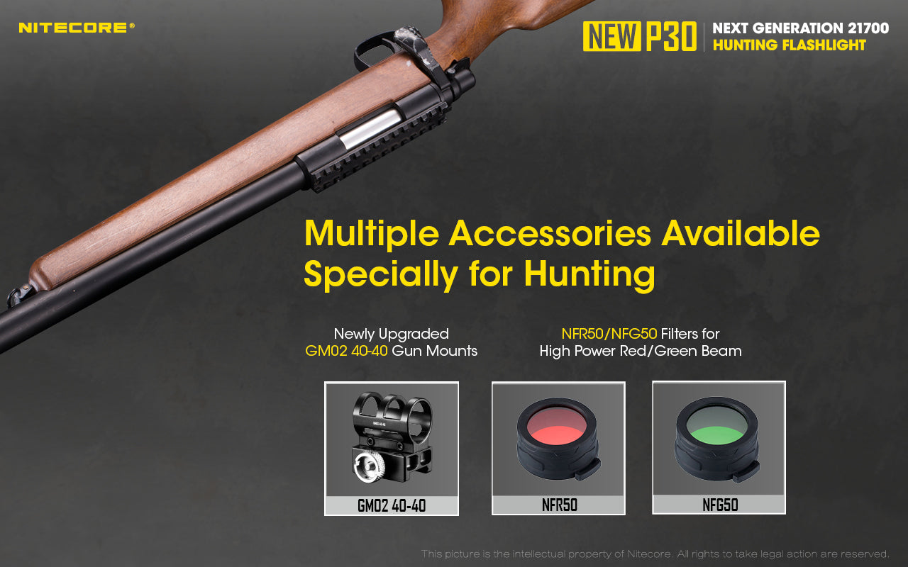 NITECORE NEW P30 LONG THROW TORCH NL2150R BATTERY INCLUDED