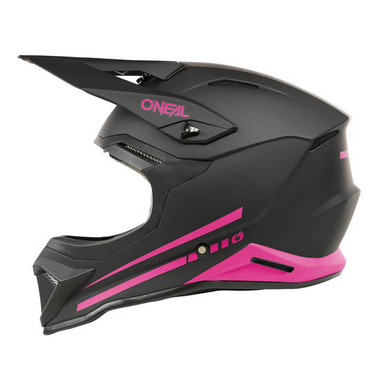 O'Neal 2025 Youth 1SRS SOLID Helmet - Black/Pink