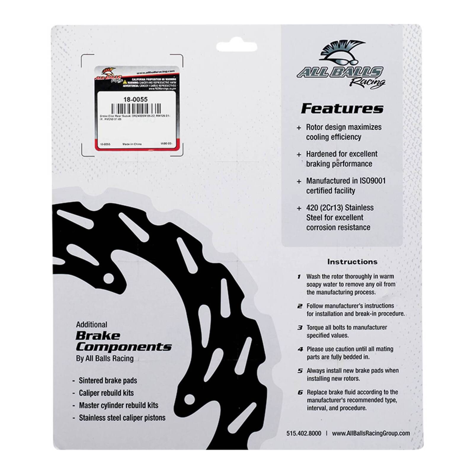 Brake Disc Rear 18-0055